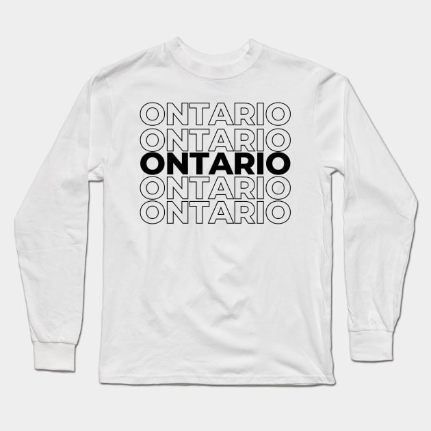 ONTARIO Long Sleeve T-Shirt by stickersbyjori